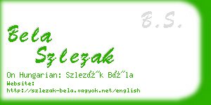 bela szlezak business card